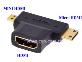 HDMI 三用T型轉接頭(HDMI/Micro HDMI/Mini HD...