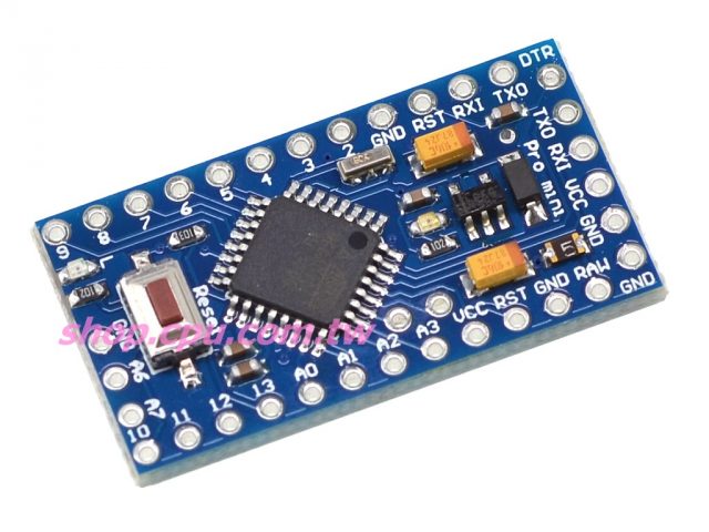 採用 Arduino Pro MINI ATMEGA328P 3.3V 8MHz 適用:3.3V MEMS 傳感器 控制晶片:ATMEGA328P 14個數位書入/輸出介面 Rx, Tx, D2~D3 8個模擬輸入介面 A0~A7 1對TTL電位串列收發介面Rx/Tx 6個 PWM介面, D3, D5, D6, D9, D10, D11 支援 串列埠下載 支援 9V電池供電 時脈頻率 8MHz 100%相容官方版本,100%重新手工優化佈線。 編程介面具有防反