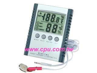 HC-520 (HC520) -10~50℃雙探頭室內外溫濕度計| 廣華電子