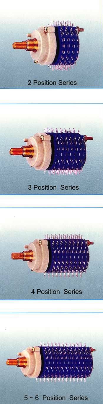 RCL371-1-2-6 (F37102-003) 單層六段 2回路 密封波段開關(焊腳)16F | 廣華電子